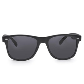 Jcerki Polarizing Nearsighted Sunglasses Tinted Gray Men Women Myopia Distance Glasses **These Are Not Reading Glasses** (Black, -1.25)