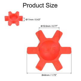 sourcing map 3pcs L75 Jaw Coupling Insert, Urethane Flexible Solid Type Jaw Coupling Center Insert for L Jaw Coupling L-Jaw Coupler Set, Red