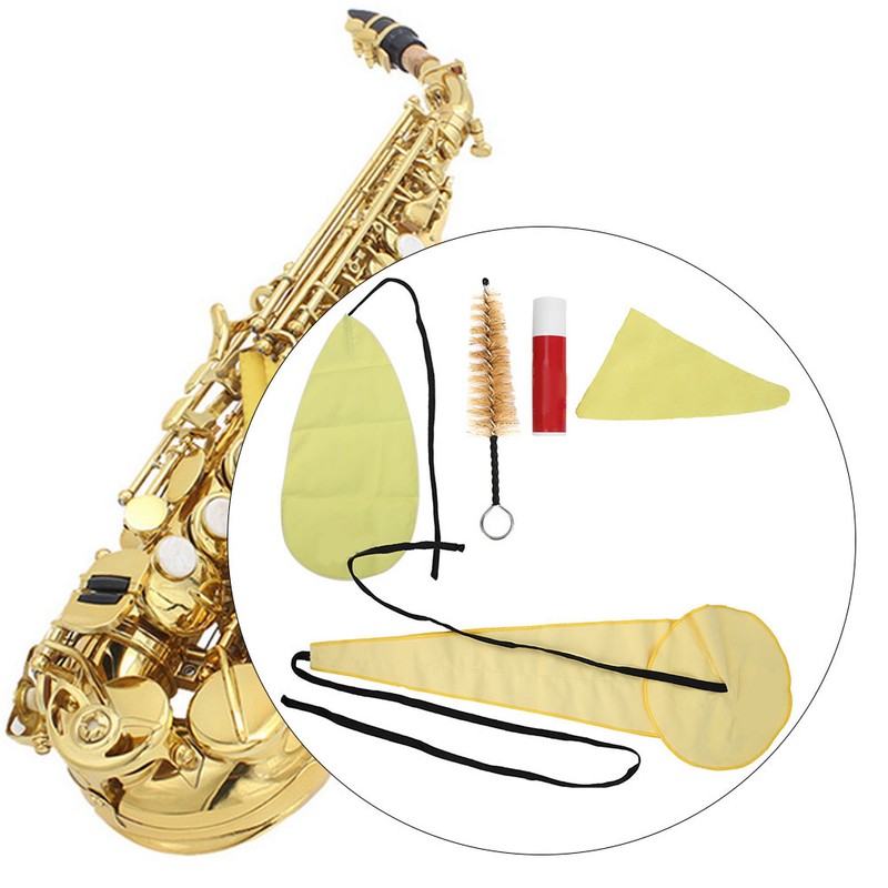 5 Pcs Saxophone Cleaning Kit Sax Maintenance Cloth Set for