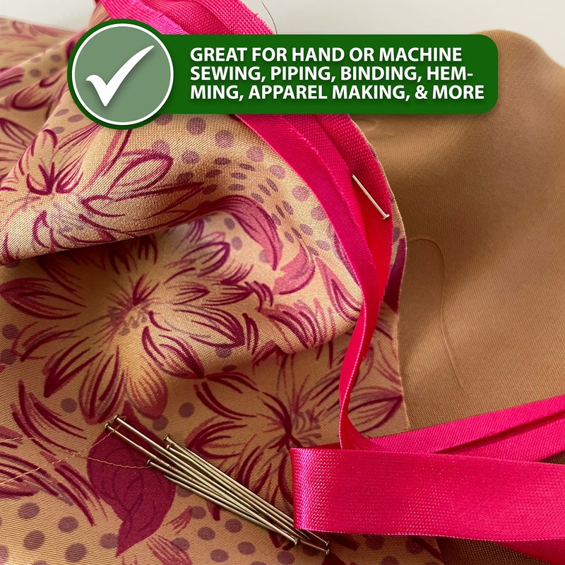 Mandala Crafts - Cinta de doble pliegue para costura, cinta