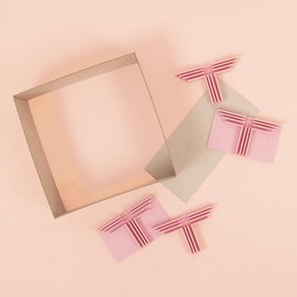 Craftelier - Set of 4 Corner Brackets for Cardboard T-Shaped in Turquoise | Suitable for 1.5mm, 2mm and 3mm Thickness | Specially Designed to Create Box Dividers and Corners | Colour Pink