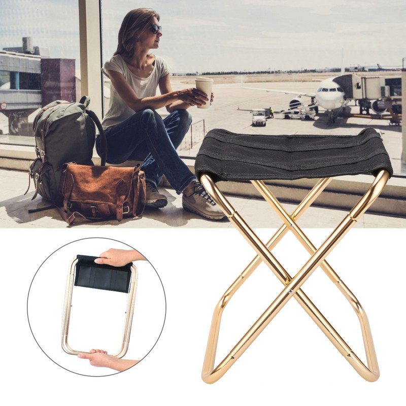 Outdoor Lightweight Aluminium Alloy Folding Stool Portable Mini Fishing Camping