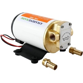 Amarine Made 12V 3.7GPM Self Priming Electric Oil Transfer Pump Scavenge Impellor Diesel