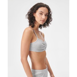 Florence by millsWomensCozy Crush Sweet Pointelle BraletteHeather GreyX-Small