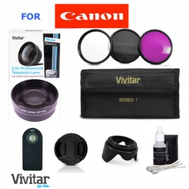 for all canon eos rebel dslr cameras, for canon 18-55mm lens, For Canon 2.2X TELEPHOTO ZOOM LENS + HD FILTER KIT +REMOTE FOR CANON EOS REBEL DSLR T5 T3