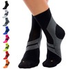 ZaTech Plantar Fasciitis Sock, Compression Socks (Black/Gray, XX-Large)