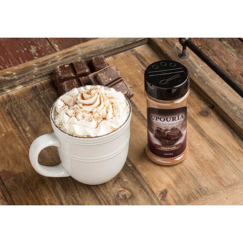 Upouria Chocolate Flavored Shakeable Topping 5.5 Ounce - (Pack of