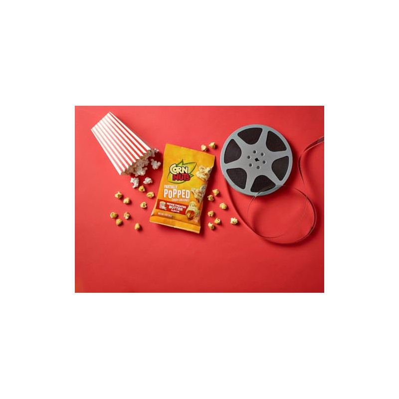 CORN NUTS Partially Popped Movie Theater Butter, 3 oz Bags,