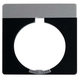 Blank Legend Plate, Half Round, Black, Mfr: 91000TJ36-A