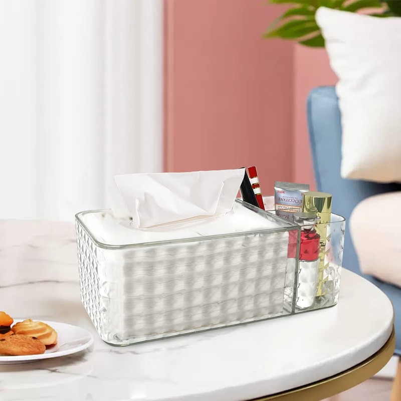 Discoball Tissue Box Clear Tissue Holder Rectangular Napkin Dispenser Tissue