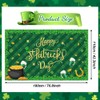 AIBIIN St.Patrick's Day Banner Happy St Patricks Day Backdrop Shamrock