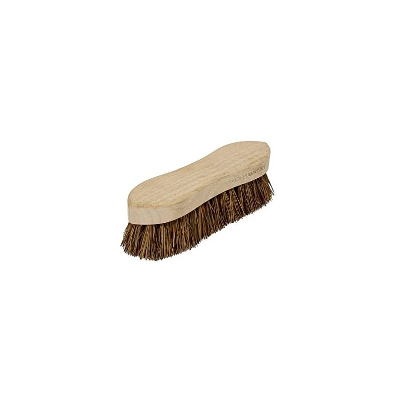 Charles Bentley Stiff Bassine Wooden Hand Scrub Brush, 8", Wood,
