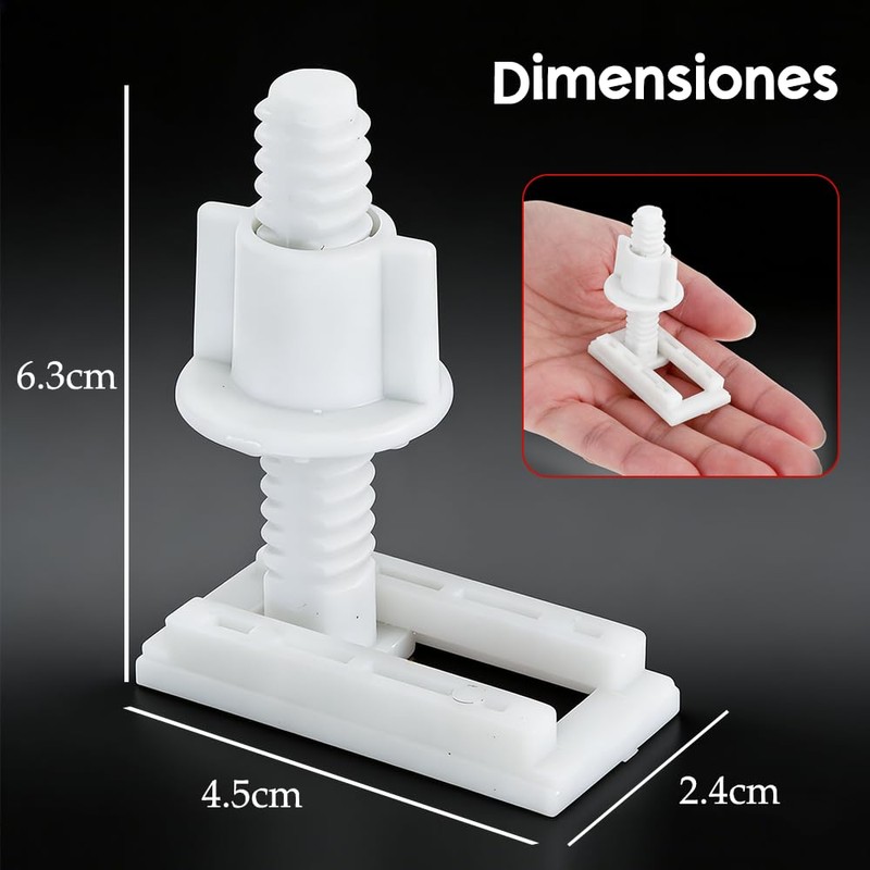 4 piezas Tornillos para Asiento de Inodoro, Tornillos de Anclaje