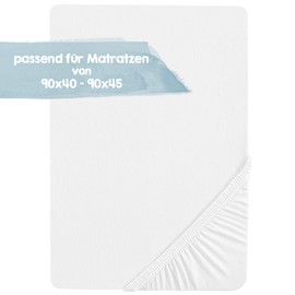 roba Safe asleep Fitted Sheet 40 x 90 - 45 x 90 cm - Baby Bed Sheet for Bassinets and Cradles - Organic Cotton - GOTS and Oeko-Tex Standard 100 - White