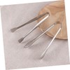 KICHOUSE 4pcs Mini Stainless Steel Food Tongs Ice Cubes Tongs
