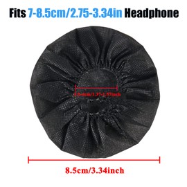 Yizhet 200 Stücke Kopfhörer Schutz Überzieher, Einweg-Ohrmuscheln, Kopfhörer Überzieher Einweg Abdeckungen Kopfhörer Abdeckungen für Meist auf Ohr Kopfhörer mit 7 bis 8,5cm Ohrpolster (Schwarz)