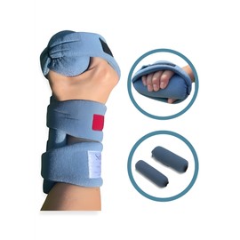 SOFTPRO WHFO Grip Orthosis – Wrist, Hand, Finger Support for Arthritis, Contractures, Deviation – Lightweight, Durable, Bend-to-Fit, Static and Progressive Extension Therapy – Color Coded Straps. Large Right