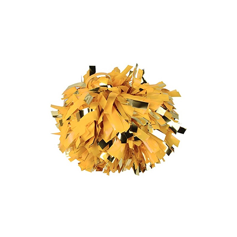 ICObuty Metallic Cheerleader Cheerleading Pom Poms 6 inch 1 Pair