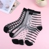 Ymapinc 5Pairs Sheer Socks Women Ankle Thin Fishnet Glass Mesh