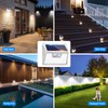 Peasur White Solar Lights Outdoor Waterproof, 6Pack 140LED Solar Powered