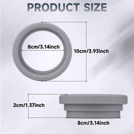 Silicone Ring for 30 & 40 oz Stainless Steel Tumbler,Reusable Iced Coffee Cup Ring,Durable Drink Sleeve for Cold Beverages, Leak-Proof Lid for Iced Coffee,Hot Drinks (Gray)