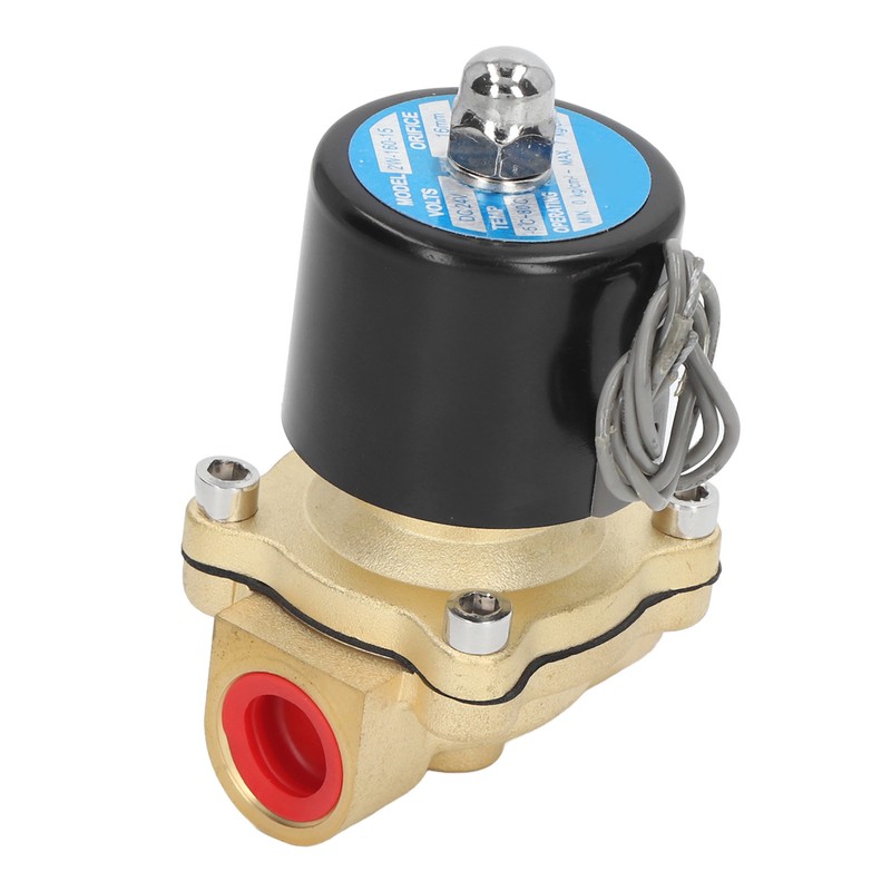 Electric Solenoid Valve Brass Structure Copper Coil 1 Way Flowing