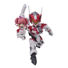 TINY SESSION Macross Δ VF-31C Siegfried (Mirage Farina Genus Machine) with Makina Nakajima, Approx. 3.9 inches (100 mm), PVC & ABS Pre-painted Action Figure