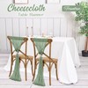 10 Pack Sage Green Cheesecloth Table Runner, 10FT Long Boho