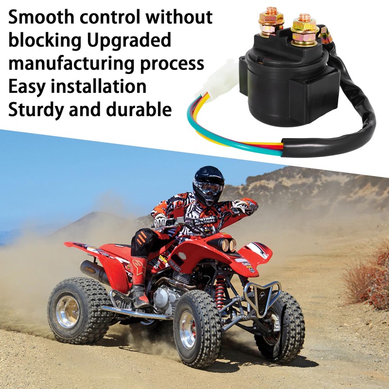 RUHUO Starter Solenoid Relay 12V GY6 4-Stroke Engine 50cc 70cc