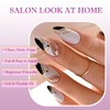 24PCS Elegant French Tip Press on Nails for Women, Medium