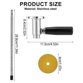 Lyreh PVC Pipe Inside Cutter, Steel Inside PVC Pipe Cutter with 7 Inch Adjustable Cutting Depth Compatible with 3/8" Drills Fit for 1.5-8in Tube