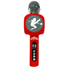 Lexibook Miraculous Wireless Microphone with Speaker and Lights, Bluetooth®, Voice Change Function, Light Effects, Micro SD Port, USB, Silver/red, MIC260MI