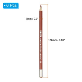 PATIKIL Watercolor Pencil, 6Pcs Water Soluble Pencils for Blending, Coloring, Sketch Drawing, Painting, Bright Brown