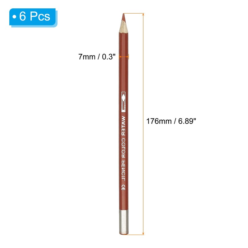 PATIKIL Watercolor Pencil, 6Pcs Water Soluble Pencils for Blending, Coloring,