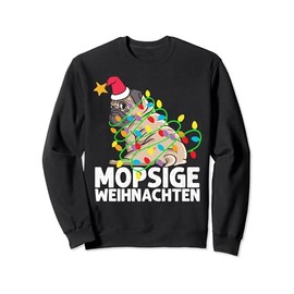 Pug Christmas Pug Dog Costume Women Men Children Sweatshirt, black