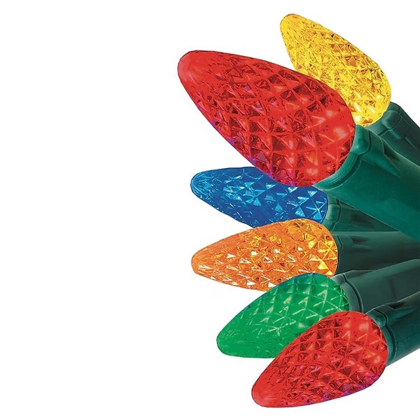 150 LED C-5 Lights Stay Bright Traditional Multicolor Lights Green