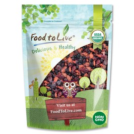 Food to Live - Organic Yummy Berries Mix, 12 Ounces A Blend of Non-GMO Dried Cranberries, Blueberries, Cherries, Goji Berries, Vegan, Unsulfured, Bulk. Rich in Antioxidants & Vitamins.