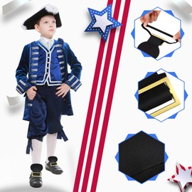 Hanaive 2 Pairs Colonial Shoe Buckle Accessories Colonial Costume Men Black and Gold Shoe Buckles Colonial Shoe Covers Costumes Colonial Shoe Buckles Historical Gold Shoe Buckles