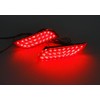 2x Red Lens Rear Bumper Reflector LED Fog Tail Stop