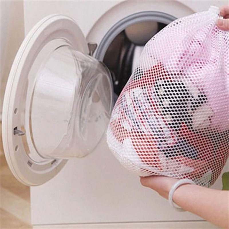 Premium Fine Mesh Laundry Bag - Sturdy White Mesh Material