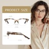 FancyFlower Square Reading Glasses for Women - Amber Mist -