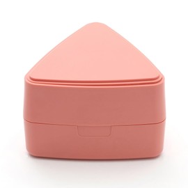 GEL-COOL 0101-0258 Gel Cool Triangle Rice Ball Case, Integrated Ice Pack, 1 Piece, Macaron Pink (W x D x H): 4.1 x 3.7 x 2.6 inches (10.3 x 9.5 x 6.6 cm), Mini Lunch Box, One Touch Open/Close, Pink,