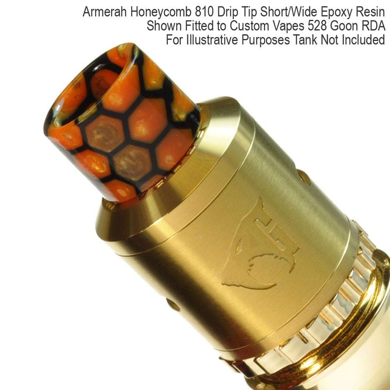 Armerah Honeycomb 810 Drip Tip eCig Mouthpiece Short/Wide Epoxy Resin