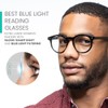 2SeeLife Gafas de lectura redondas retro (+1.0 hasta +3.0), Negro