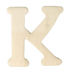 RAYHER 6161000 Wooden Letter, 4 cm, K