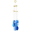 mookaitedecor Blue Agate Slices Wind Chimes for Home Garden Decoration