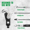 3-Piece Adjustable Crows Foot Wrench Set, 1/4" & 3/8" &