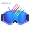 Children Ski Doublelayer Antifog Snow Antisnow Blindness Climbing Windproof Glasses(blue
