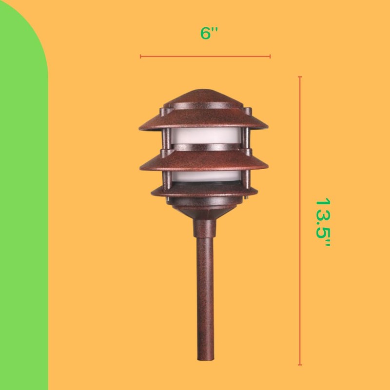 Best Pro Lighting Low Voltage Landscape 3 Tier Pagoda Light