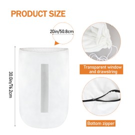 70 Gallon Dust Collector Bags for Woodworking Tools Compatible with Delta, Harbor Freight, JET, WEN, Grizzly & Most Dust Collectors (1 Pc Dust Collector Filter)